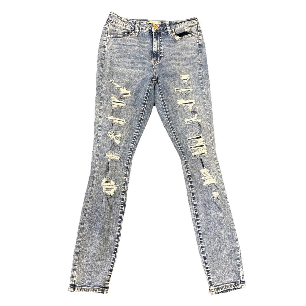SO Jeans Size 9/29W High Rise Jegging Modern Distressed Denim